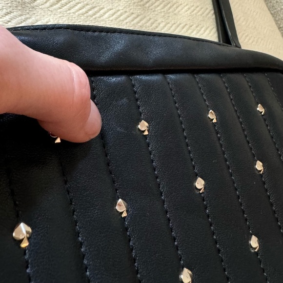 Kate Spade New York Amelia Studded Medium Camera Bag Quilted Black - Picture 7 of 13